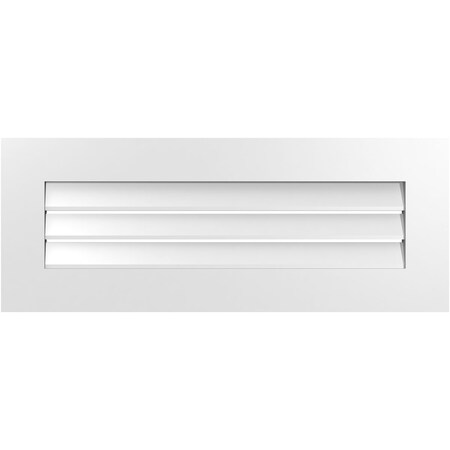 Ekena Millwork Vertical Surface Mount PVC Gable Vent: Functional, w/ 3-1/2"W x 1"P Standard Frame, 36"W x 14"H GVPVE36X1401SF